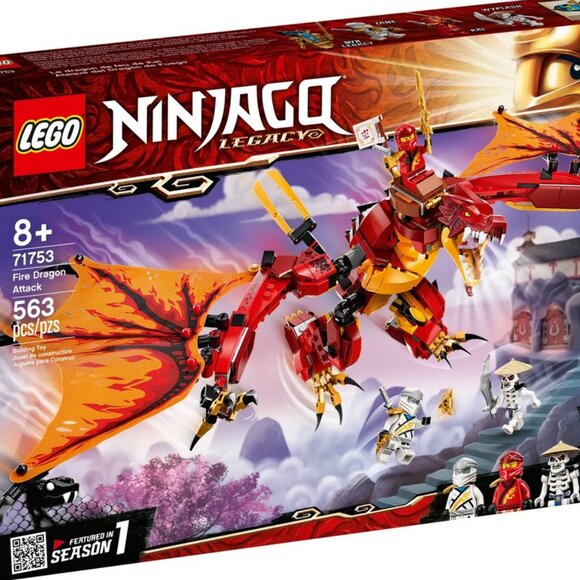 New & Sealed Lego Ninjago Fire Dragon Attack Retired & Collectible  Set 71753 - Picture 1 of 9